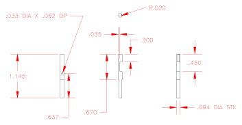 High Current Kelvin Contact For Test Socket App. (.040)