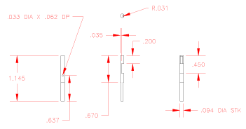 High Current Kelvin Contact For Test Socket App. (.062)