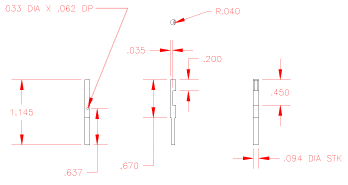 High Current Kelvin Contact For Test Socket App. (.080)