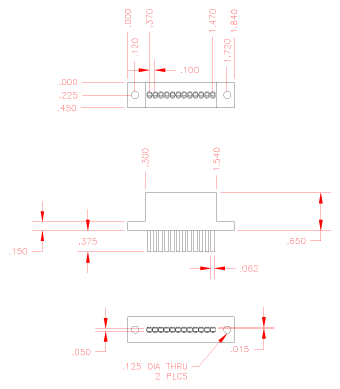 Kelvin SIP Strip Socket: 12 positions